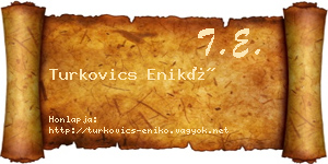 Turkovics Enikő névjegykártya