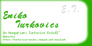 eniko turkovics business card